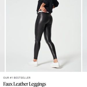 BNWT Spanx faux leather leggings- Host pick